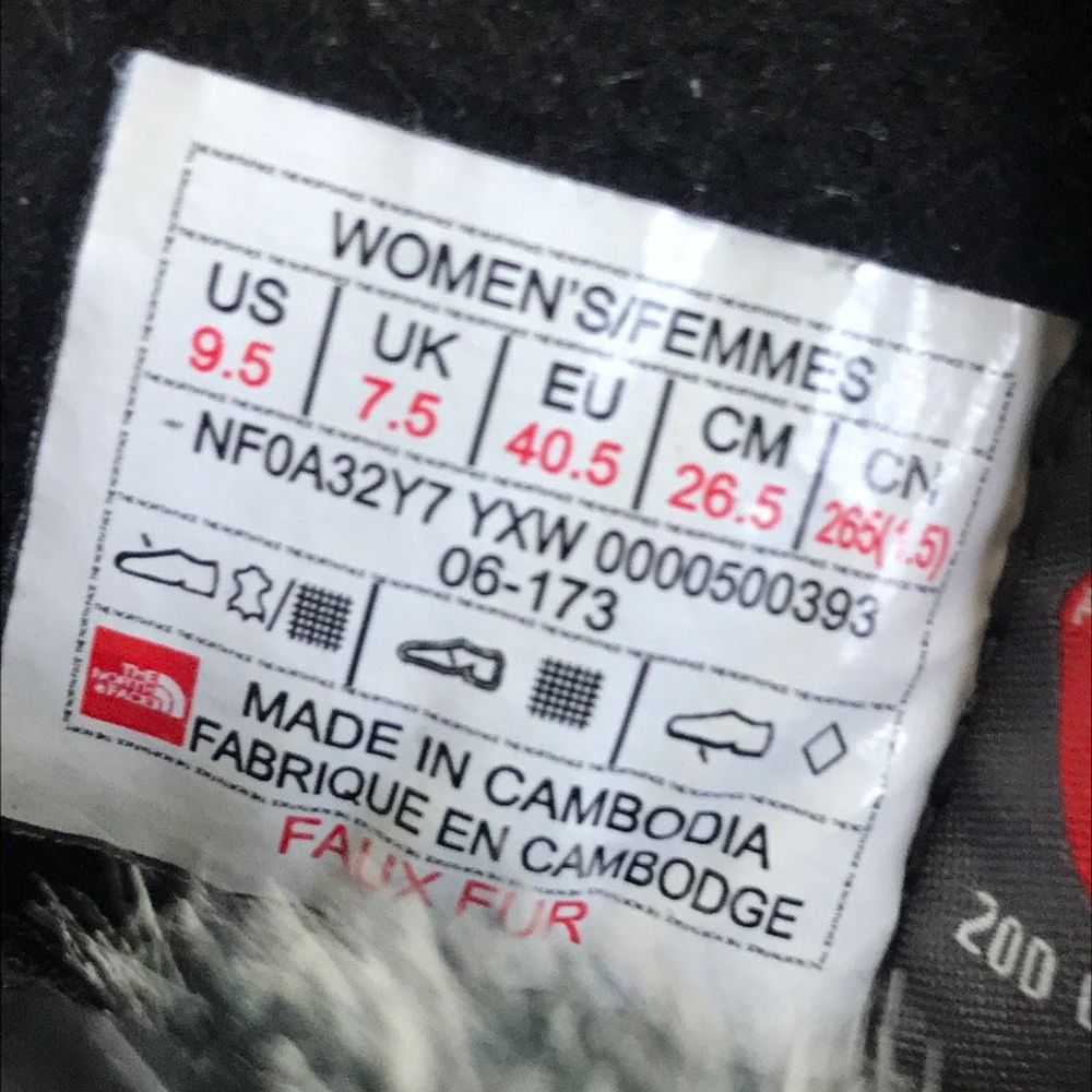 The North Face Nuptse Purna II Black Suede Winter Boots Women’s Size 9.5 - Picture 10 of 11